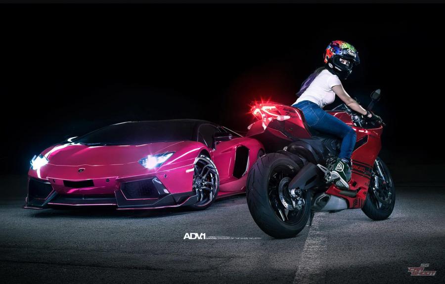 Lamborghini Aventador LP750-4 Superveloce Purple by Auto Talent on ADV.1 Wheels (ADVNL2 M.V1 SL) '2016